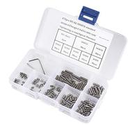 Asixxsix Ensemble de Fixations M3 Durables en Acier Inoxydable 304 avec extrémité Concave pour Accessoires D'outils à Main, 212 Pièces de Remplacement de Vis de Serrage Hexagonales sans Tête,