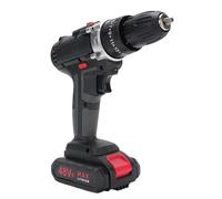 Asixxsix Ensemble de Forage sans Fil, Pilote D'impact de Forage électrique à Batterie à Batterie 21V avec 25 Vitesses de Torsion et Lumières LED Ensembles D'outils Portables (Prise UE)