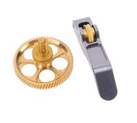 Asixxsix Ensemble D'Engrenage D'extrudeuse, Mise à Niveau en Acier trempé en Laiton DLC, Engrenage Hélicoïdal à Revêtement Nano pour Mini Imprimante 3D Lab A1 A1, avec Poignée en Alliage