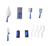 Asixxsix Ensemble D'outils Manuels pour Maçonnerie, Comprenant un Coupe-bordures, une Rainureuse, une Truelle D'angle Extérieur et Intérieur, un Grattoir à Argile, des Joints