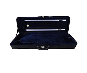 Asixxsix Étui Couler Violon 4/4 avec Hygrométre, Doublure en Coton Oxford, Boîte de Protection pour Violon de Forme Oblongue Noire Avenc Serrure en Métal pour Placer Divers Accessoires