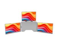 Asixxsix Extension d'écran d'ordinateur Portable, Extension de Moniteur d'ordinateur Portable de 16 Pouces, Angles de Vision Polyvalents, Triple Moniteur (Prise UE)