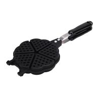 Asixxsix Faire de Gaufres de la Joueur de Manche, Gaufrier en Forme de Coeur en Aluminium, Petite Cuisine de Cuisson à la Manche pour le Petit-déjeuner en Famille, un Petit-déjeuner de