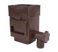 Asixxsix Filtre de Feuille de Décapage, Adaptateur de Coupe des Inconvénients de la Pluie, Guidage d'eau de Pluie, Barils de Pluie Universels Kit de Divertisseur pour 2 "x 3" ou 3 "x 4" (Brown)