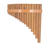 Asixxsix Flûte de Pan Professionnelle,15 tuyaux, tonalité G réglable, Instrument à Vent en Bois avec Sac Souple et Accessoires, flûte de Pan accordable pour la Pratique Quotidienne. (Main Gauche)