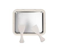 Asixxsix Glacier, Glacier laminé en acier inoxydable de qualité alimentaire SUS304 avec 2 spatules, polyvalent, bricolage de glace pour enfants et adultes, pour sorbet de yaourt