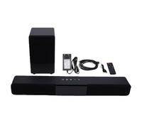 Asixxsix Haut-Parleur Bluetooth Portable, Barre de Son 2.1 Canaux, Système de Son Surround pour Cinéma Maison avec Caisson de Basses et Télécommande, Haut-parleurs Bluetooth 6.3, Barre de (Prise UE)