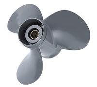 Asixxsix Hélice Hors-Bord en Alliage D'aluminium 13 Dents Cannelées 3 Pales 11 1/4 X 13 Adaptée pour, Hélice Facile à Installer pour de Meilleures Performances