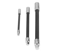 Asixxsix Jeu de Barres d'extension de Douille Flexible, 3 Tailles 1/2 1/4 3/8 Pouces, Rallonge Magnétique Pliable en Acier à Ressort, Rallonge de clé à Douille avec Verrou et Support Magnétique