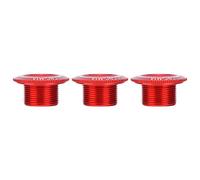 Asixxsix Jeu de Couvercles D'écrous de Vis D'axe en Alliage D'aluminium Durable de 18mm, 3 Pièces pour la Mise à Niveau de la Roue à Chaîne de Cyclisme (18mm rouge 3 pièces vendues)