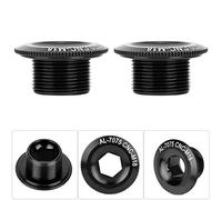 Asixxsix Jeu de Couvercles D'écrous de Vis D'axe en Alliage D'aluminium Durable de 18mm, 3 Pièces pour la Mise à Niveau de la Roue à Chaîne de Cyclisme (18mm noir 3 pièces vendues)