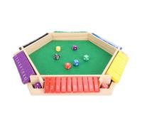 Asixxsix Jeu de Mathématiques Shut The Box, 2 à 6 Joueurs, Table de société en Bois pour 2 à 6 Joueurs, Jeu de Dés Shut The Box avec 12 Dés pour Enfants et Adultes, Salle de Classe
