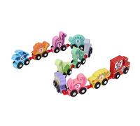 Asixxsix Jouets Dinosaures en Bois pour Enfants de 3 à 5 Ans, Jouets éducatifs à Boucle pour Les Tout-Petits, d'apprentissage avec Ensemble de 11 Pièces pour Garçons et Filles de 1 à 5 Ans
