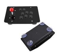 Asixxsix Joystick de Jeu d', Bâton de à 8 Boutons, Contrôleur de Téléphone à Forte Résistance à l'usure avec Coque en Cristal Acrylique, Boutons de Type Carte 3D pour Jeux Mobiles et Systèmes d'