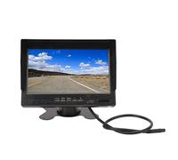 Asixxsix Kit de Caméra de Recul, écran IPS 7 Pouces, Format PAL NTSC, DC 9-35 V, Moniteur de Stationnement Arrière pour Camions, Remorques, Camping-Cars, Pick-up, Kit de Moniteur de (Connecteur de