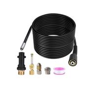 Asixxsix Kit de Jet d'égout, Tuyau de Nettoyage de Canalisation Haute Pression de 5800 PSI, Buse de 1/8" Triple Couche Renforcée pour Tuyaux Bouchés, Nettoyeur de Canalisation d'égout 'évier -