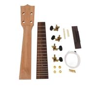 Asixxsix Kit de manche pour ukulélé, manche en okoumé, kit de construction de manche pour ukulélé, touche en palissandre avec autres accessoires,réparation pour ukulélé de 23 pouces