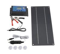Asixxsix Kit de panneaux solaires, panneaux solaires monocristallins en silicium 600 W 18 V, régulateur de charge solaire 100 A 12 V 24 V, pour camping-cars et bateaux