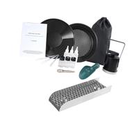 Asixxsix Kit de Panoramique en Or Portable, Boîte D'écluse en Alliage en Aluminium de 12 Pouces avec Casserole de Prospection et Kit de Tamis à Paquet à Crampe