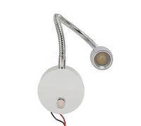 Asixxsix Lampe de Lit à Col de Cygne pour Camping-car, Lampe de Lecture de Chevet pour Bateau à Commande Tactile DC12-24 V, Veilleuse LED Réglable à 3 Lumières pour Camping-car, Bateau,