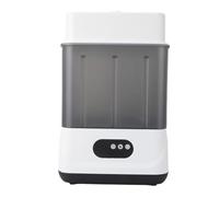 Asixxsix Lave biberons, stérilisateur et séchoir, appareil 2 en 1 à double couche avec minuterie, séchoir électrique vapeur pouvant contenir de 6 à 12 biberons et accessoires (Prise UE)