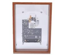 Asixxsix Lecteur CD Rétro avec Cadre Photo et Lecteur CD, Bluetooth en Acrylique Transparent avec Son HiFi et Télécommande, Format Mural ou de Bureau, Batterie Amovible