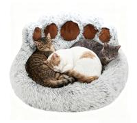 Asixxsix Lit Apaisant pour Chien en Forme de Griffe en Peluche Douce pour Chiens de Petite et Moyenne Taille, Coussin Rond Moelleux Antidérapant, Convient aux Animaux jusqu'à 88 LB (XL)