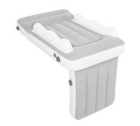 Asixxsix Lit D'Avion Gonflable pour Tout-petit, Matelas Pneumatique floqué épais avec Garde-corps Latéraux et Ceinture de sécurité pour Voyage, Voyage en Avion, Extension de Siège de (GREY)