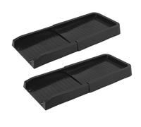 Asixxsix Lot De 2 Blocs De Protection Contre Les éclaboussures De Gouttière, Rallonges De Gouttière en PP Résistantes Aux Intempéries pour L'évacuation De l'eau, Design en échelle vers (Black)