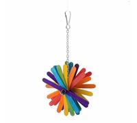 Asixxsix Lot de 2 Jouets à Mâcher en Bois pour Oiseaux, Dents à Mâcher, Bâtonnets de Glace, Jouets pour Calopsittes, pour Oiseaux, Fournitures pour Cage à, Perruche,