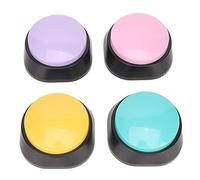 Asixxsix Lot de 4 Boutons pour Chien pour la Communication, Bouton D'enregistrement Vocal de 30 Secondes, Boutons Enregistrables pour Le Dressage des Animaux Domestiques, pour Salle de