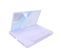 Asixxsix Loupe d'écran pour Smartphone, Support de téléphone Pliable 14 Pouces avec amplificateur et Technologie de lentille de Fresnel, amplificateur de Films réglable (White)