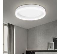 Asixxsix Lumière de plafond LED dimmable, 3 Couleur sélectionnable Ronde Montage Flush Plafonnier moderne à bas profil, APP et luminaires à télécommande pour Salon Chambre Cuisine
