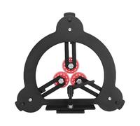 Asixxsix Lunette fixe pour tour à bois, avec 3 rouleaux recouverts de caoutchouc, conception à double roulement pour tours de 8 pouces d'entraxe, les tours de 9 et 10 pouces.