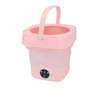 Asixxsix Machine à Laver Portable, Mini Laveuse à Seau Portable de 6,5 L, Machine à Laver Pliable avec Tuyau de Drainage, Petite Laveuse Portable pour Appartement, Camping, Camping, Camping (Rose)