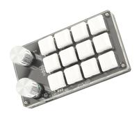 Asixxsix Macro Clavier Mécanique, Mini Clavier de Jeu Programmable à Un Uni Main, 12 Touches, PC Multifonction et Jeu avec Bouton de Réglage, Touches Express Personnalisees (Noir Blanc)