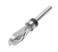 Asixxsix Mèche de Routeur de Garniture Affleurante à Compression Extra Longue, Foret de Fraiseuse CNC en Acier au Tungstène avec Roulement Supérieur, Coupe en Spirale vers le Haut pour