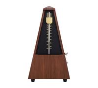 Asixxsix Métronome Mécanique, Mouvement en Laiton Massif avec Battements de Résonance Clairs et Plage de Tempo de 40 à 208 Bpm, Modes D'accent Réglables 0/2/3/4/6 pour Piano (Grain de teck)