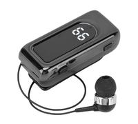 Asixxsix Microphone Cravate USB,Mini Microphone sans Fil avec Affichage LED de la Batterie,réduction du Bruit,Longue autonomie,à condensateur,idéal pour l'enregistrement d'interview (Black)