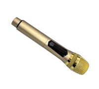 Asixxsix Microphone sans Fil, Système de Micro Dynamique en Métal sans Fil, Système de Microphone Numérique Profestion Portable à Piles Plug and Play, Discours, Mariage, Église (Gold)