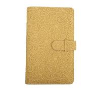 Asixxsix Mini Album Photo 96 Pochettes, Support de Clip de Rangement en Cuir PU pour Albums Photos Fuji Film Mini 12 11 Cartes de Crédit, Billets de Cinéma, Stockage et Affichage de (Dentelle jaune)