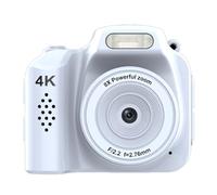 Asixxsix Mini Appareil Photo Numérique, 64MP 4K 78 ° View Large Enregistreur Vidéo Numérique, écran HD de 1,54 Pouce 19 Filtres Rétro Camronder Numérique pour Les Plans de Nuit (White)