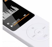 Asixxsix Mini Lecteur MP3, Lecteur de Musique Portable avec Bluetooth 5.3, écran Couleur 1,8 Pouces, Son HiFi, Haut-Parleur intégré, Enregistreur Vocal, FM, Prise en Charge 128 Go (White)