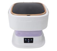 Asixxsix Mini Machine à Laver Portable, 11,5 L, Grande capacité, 3 Modes, Laveuse Compacte Pliable avec Tuyau de Vidange caché, Affichage Numérique Tactile LCD, Petite (Prise UE 110-240 V)