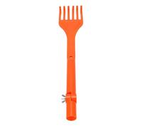 Asixxsix Mini Tête de Râteau, Outil de Nettoyage de Gouttière à Poignée Rotative, Angle Réglable, Matériau ABS Antirouille avec Poteau d'extension pour Toits, Gouttières, Jardins, Zones Difficiles