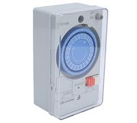 Asixxsix Minuterie Mécanique à Faible Consommation D'énergie pour Chauffe-eau et Lampadaires, Interrupteur Horaire 24 Heures pour l'efficacité énergétique, Minuterie Mécanique TB118N, Idéale pour