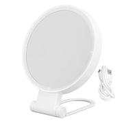 Asixxsix Miroir de Maquillage éclairé, Grossissement 1X 5X, Miroir Grossissant Double Face avec Lumière LED et Poignée Pliante, Miroir de Courtoisie de Table pour Dortoir, Chambre à Coucher