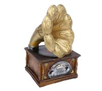 Asixxsix Modèle de Phonographe, Ornement en Résine de Gramophone Rétro Vintage avec Un Design Unique, Artisanat Exquis pour la Décoration de la Maison, Accessoire de Photographie,