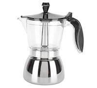 Asixxsix Moka Pot, 6 Tasses, cafetière Italienne octogonale Classique en Cristal, cafetière avec Entonnoir pour Cappuccino Lait Macchiato Mocha, Chauffage par Induction sur cuisinière à gaz