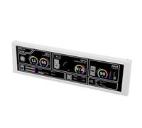 Asixxsix Moniteur de Température D'ordinateur, 8,8 Pouces Universel 1920 X 480 60 Hz Grand Angle 178 ° USB C écran Secondaire CPU GPU RAM HDD Moniteur D'affichage de Données (White)